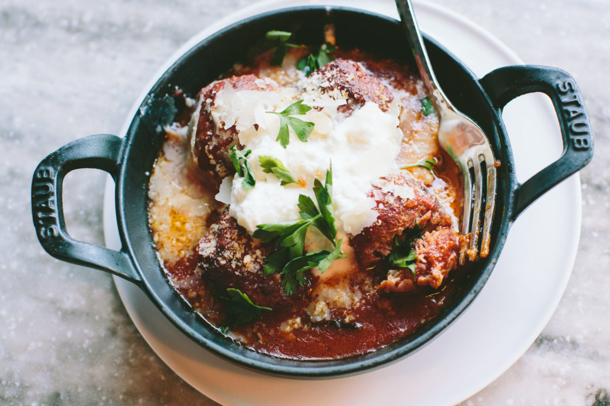 Wagyu meatballs at The Backroom at Moody's