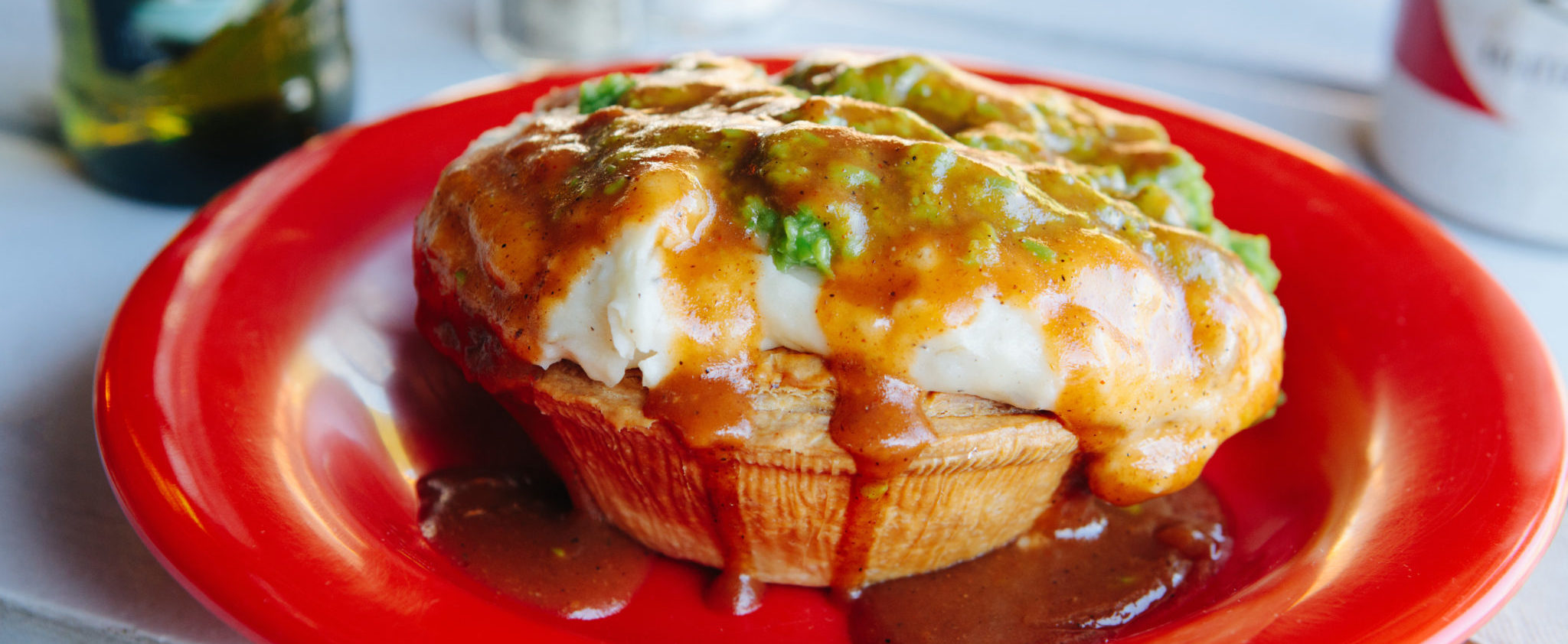 Irish beef stew pie with floater from KO Pies