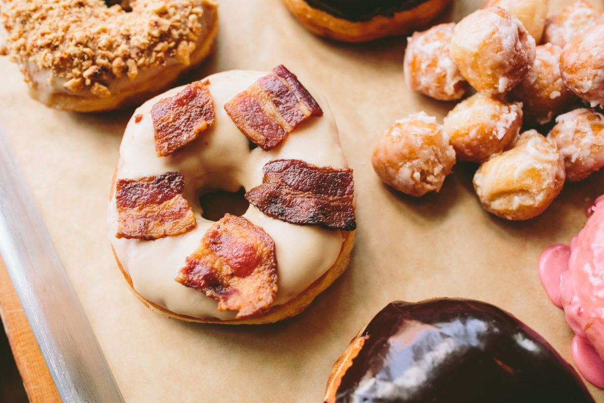 Maple bacon donut from Union Square Donuts 