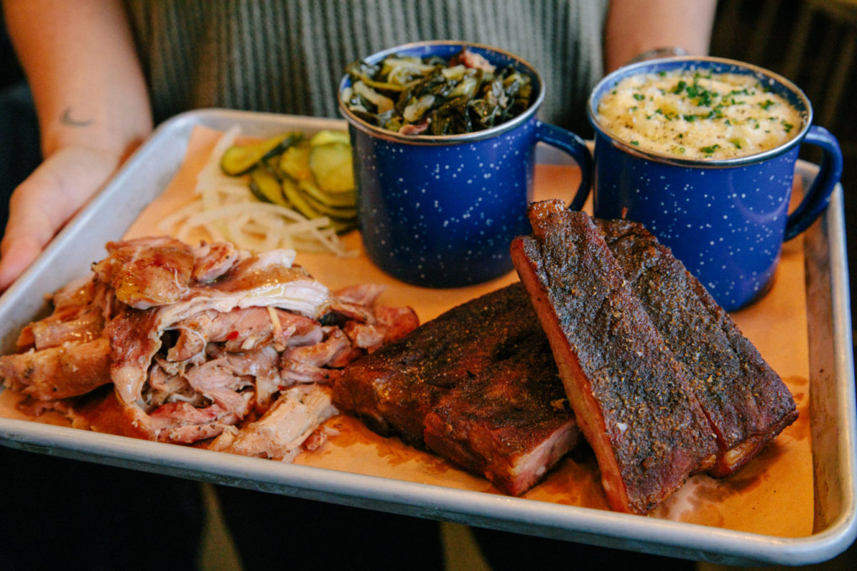 BBQ platter from Sweet Cheeks Q