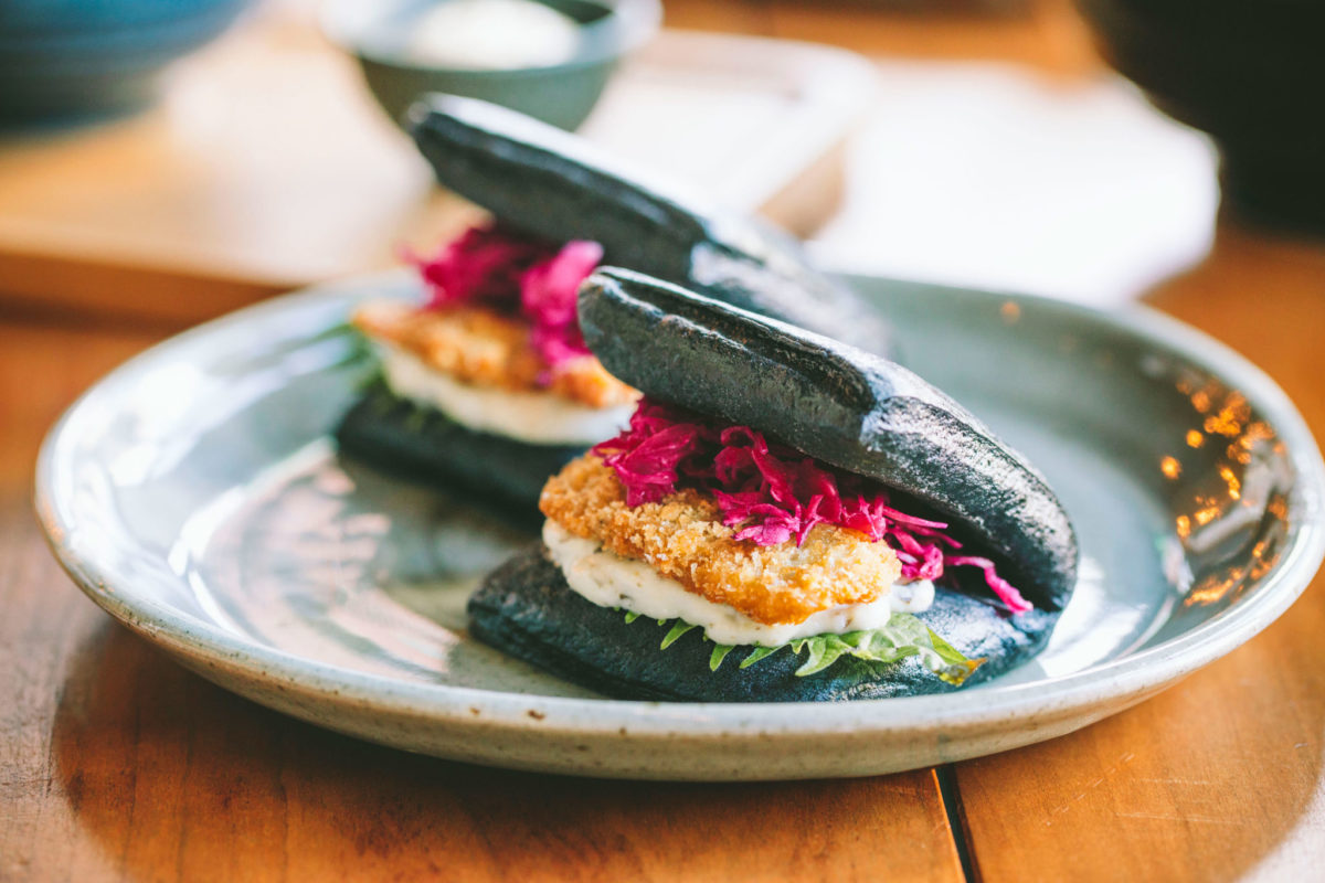 Squid ink oyster bao from Pagu 