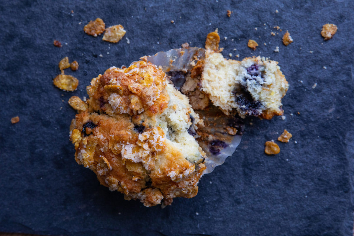 Cornflake blueberry muffin from Exodus Bagels (?)