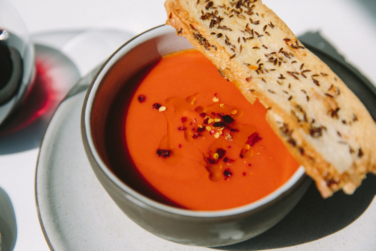 Spicy tomato soup from Sportello