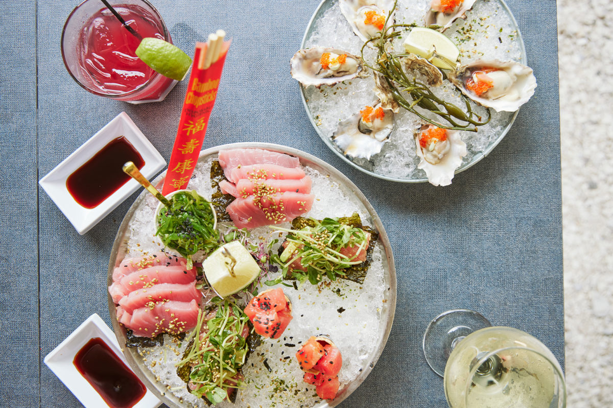 top view of food from Epic Oyster - Eat & Drink around Falmouth and Sandwich, Cape Cod