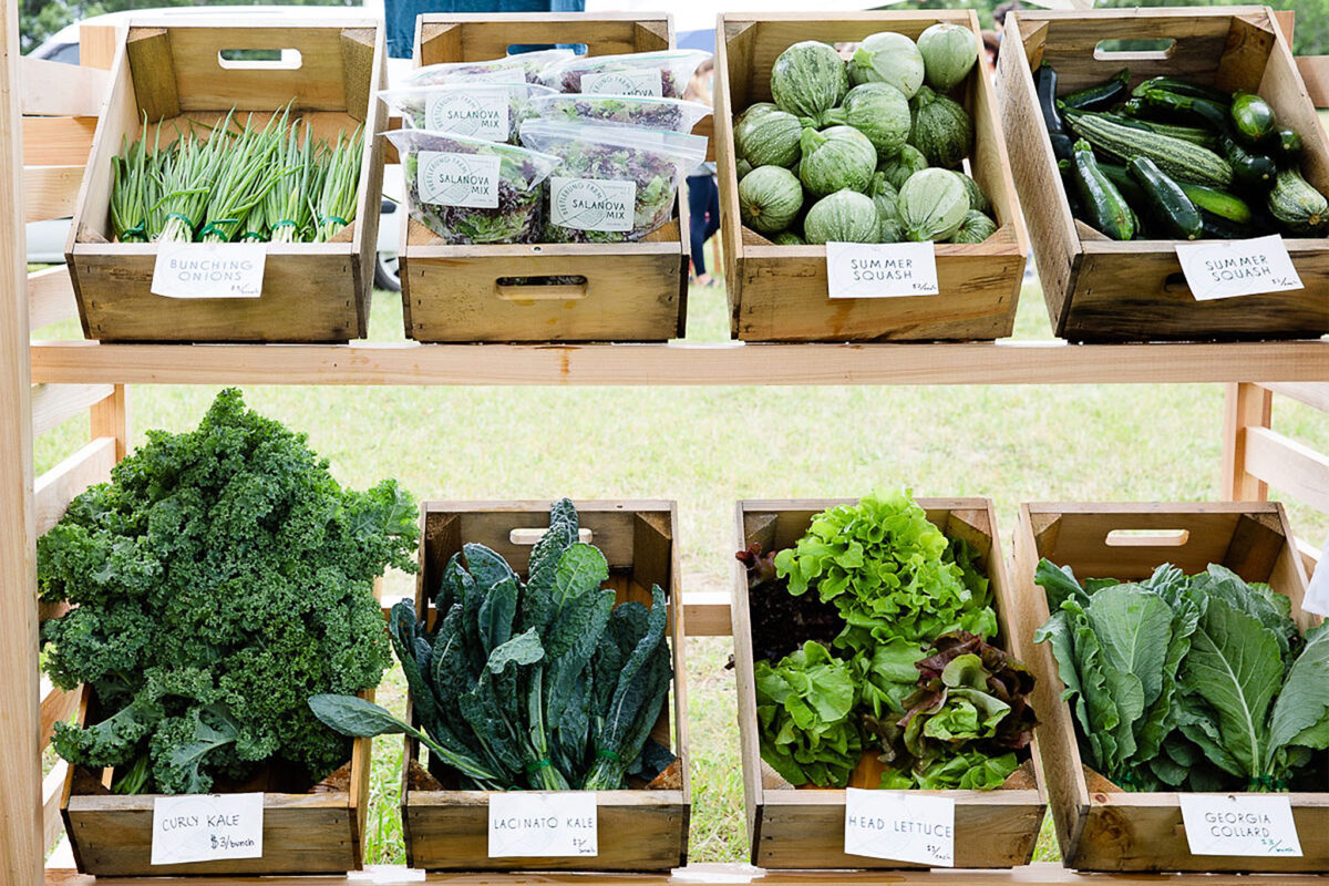 fresh produce at West Tisbury Farmers Market